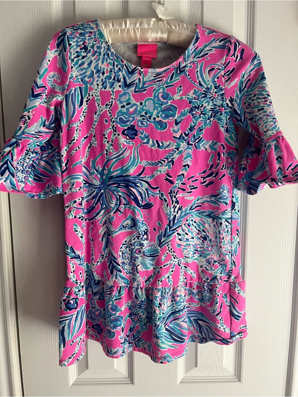 Lilly Pulitzer Sorrento Dress New Kids‎ On The Dock girls size large - Picture 9 of 10